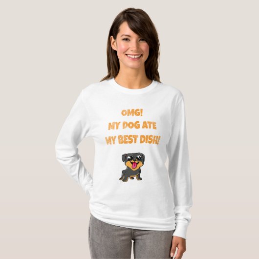 M'n hond heeft mijn beste slogan opgegeten t-shirt (Voorkant volledig)