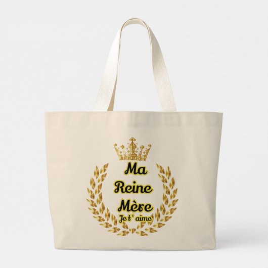 M'n koningin grote tote bag (Achterkant)