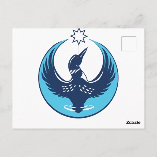 MN Loon Rising Briefkaart (Achterkant)