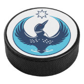 MN Loon Rising Hockey Puck (3/4)