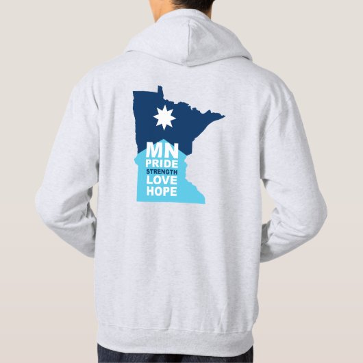 MN Loon Rising - MN Pride, Strength, Love & Hope Hoodie (Achterkant)