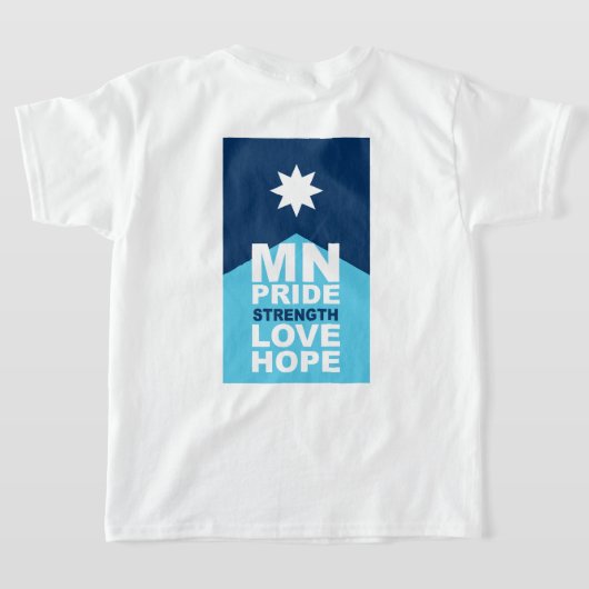 MN Loon Rising - MN Pride, Strength, Love & Hope T-shirt (Laag Achter)