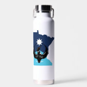 MN Loon Rising - MN Staatsvlag Waterfles (Voorkant)