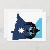 MN Loon Rising - MN State flag Feestdagenkaart (Voorkant / Achterkant)