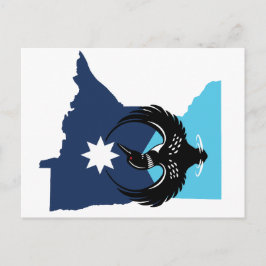 MN Loon Rising - MN State flag Feestdagenkaart