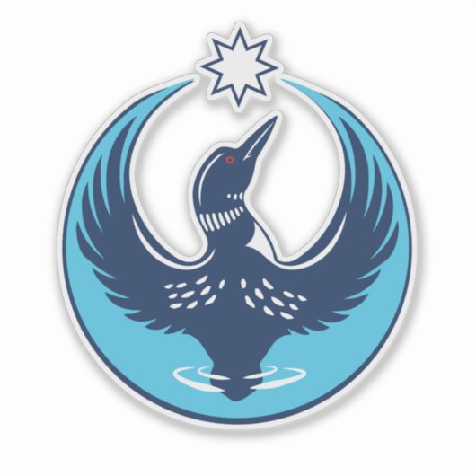MN Loon Rising Sticker (Voorkant)
