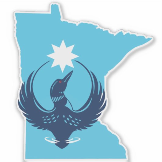 MN Loon Rising Sticker (Voorkant)