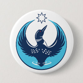 MN Loon stijgt Ronde Button 7,6 Cm