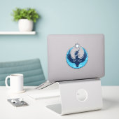 MN Loon stijgt Sticker (Laptop op bureau)