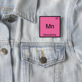 Mn - Maanlicht Grappige Chemie Element Symbool T-s Vierkante Button 5,1 Cm (In situ)