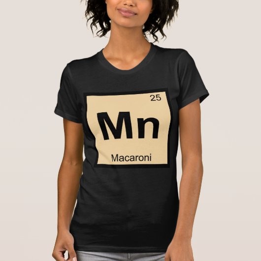 Mn - Macaroni Periodic Table Symbol T-shirt (Voorkant)