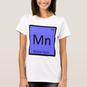Mn - Maine Coon Cat Chemistry Periodieke Tabel T-shirt