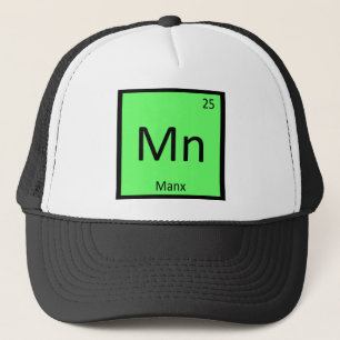 Mn - Manx Kat Chemie Periodiek Systeem Element Trucker Pet