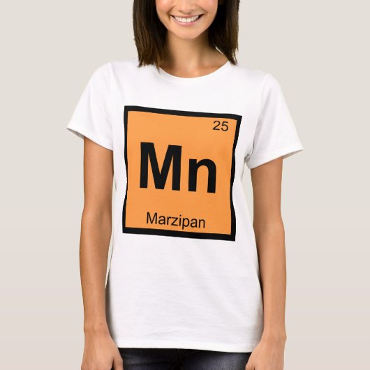 Mn - Marzipan Chemistry Periodic Table Symbol T-shirt (Voorkant)
