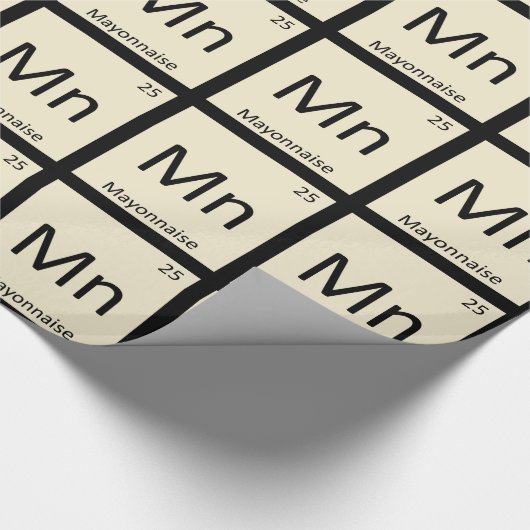 Mn - Mayonnaise Condition Chemistry Periodic Table Cadeaupapier (Hoek)