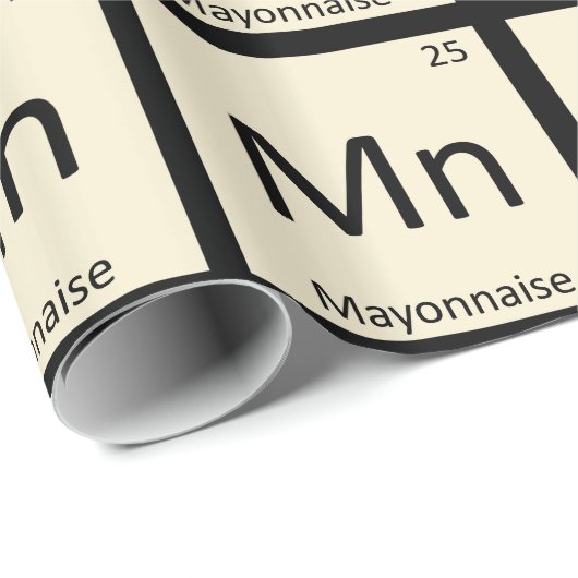 Mn - Mayonnaise Condition Chemistry Periodic Table Cadeaupapier (Rol Hoek)