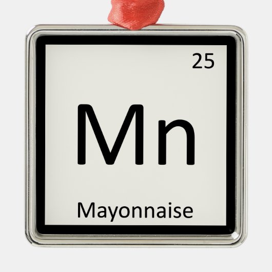 Mn - Mayonnaise Condition Chemistry Periodic Table Metalen Ornament (Voorkant)