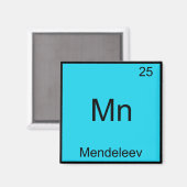 Mn - Mendeleev Grappig Element Chemie Symbool T-sh Magneet (Voorkant / Achterkant)