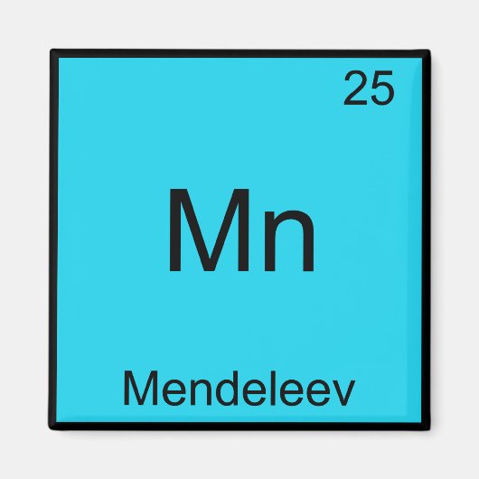 Mn - Mendeleev Grappig Element Chemie Symbool T-sh Magneet (Voorkant)