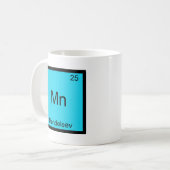Mn - Mendelejev Grappig Element Chemie Symbool T-s Koffiemok (Voorkant links)