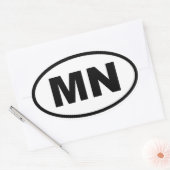 MN Minnesota Ovale Sticker (Envelop)
