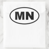 MN Minnesota Ovale Sticker (Tas)
