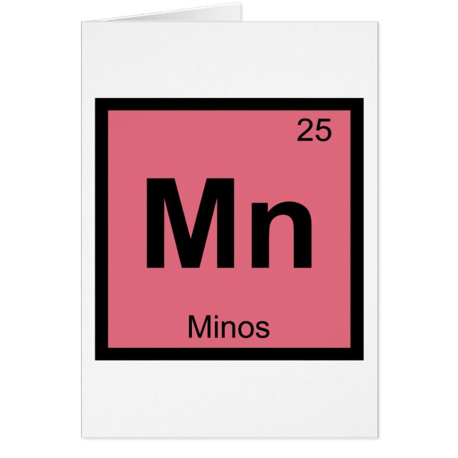 Mn - Minos Grieks scheikunde periodiek systeem sym (Voorkant)