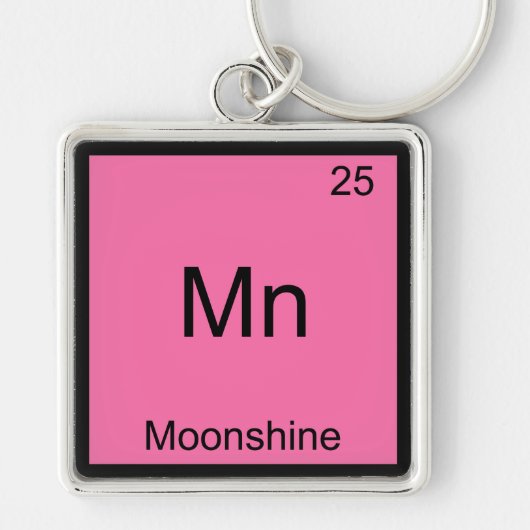 Mn - Moonshine Grappige Chemie Element Symbool T-s Sleutelhanger (Voorkant)