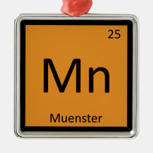 Mn - Münster Kaas Chemie Periodiek Systeem Metalen Ornament