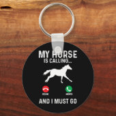 M'n paard roept me op om te gaan plassen... sleutelhanger (Voorkant)