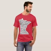 MN-parken met witte vulling T-shirt (Voorkant volledig)