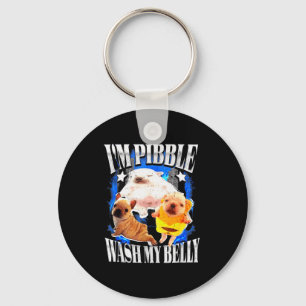 M'n Pibble Was Mijn Buik Franse Bulldog Sleutelhanger
