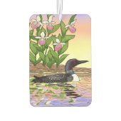 MN State Bird Flower Loon Lady Slipper Luchtverfrisser (Achterkant)
