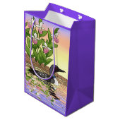 MN State Bird Flower Loon Lady Slipper Medium Cadeauzakje (Achterkant Gekanteld)