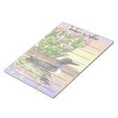 MN State Bird Flower Loon Lady Slipper Notitieblok (Schuin)