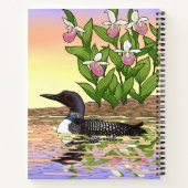 MN State Bird Flower Loon Lady Slipper Notitieboek (Achterkant)