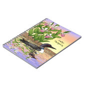 MN State Bird Flower Loon Lady Slipper Notitieboek (Linkerzijde)