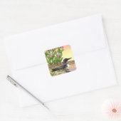 MN State Bird Flower Loon Lady Slipper Vierkante Sticker (Envelop)