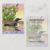 MN State Bird Flower Loon Lady Slipper Visitekaartje (Voorkant / Achterkant)