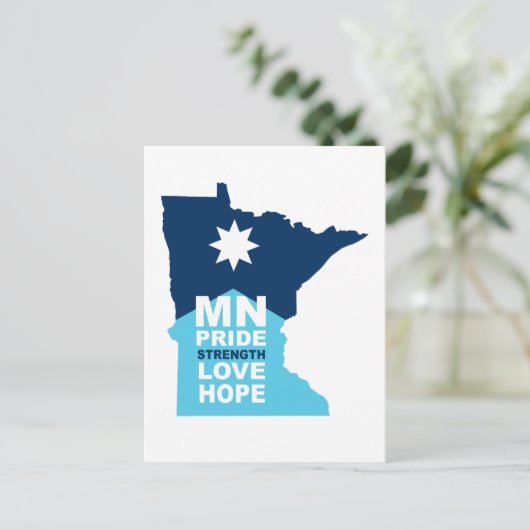 MN Strong Briefkaart (Staand voorkant)