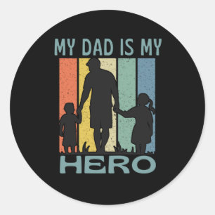 M'n vader is m'n vader. ronde sticker
