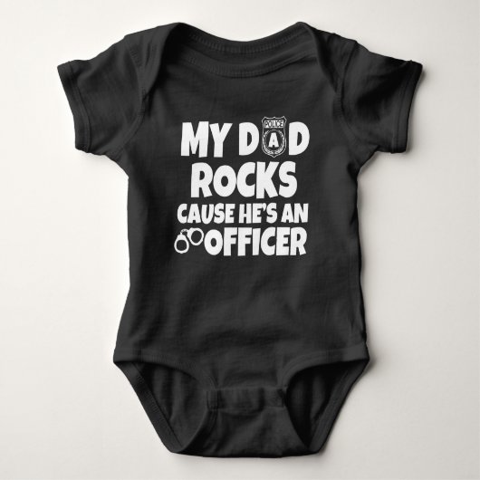 M'n vader Rocks is een grappige baby. Romper (Voorkant)
