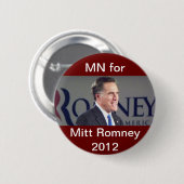 MN voor Mitt Romney 2012 Politieke Button (Voorkant /achterkant)