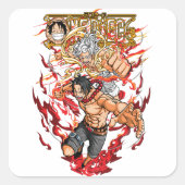Mnagá One Piece Vierkante Sticker (Voorkant)