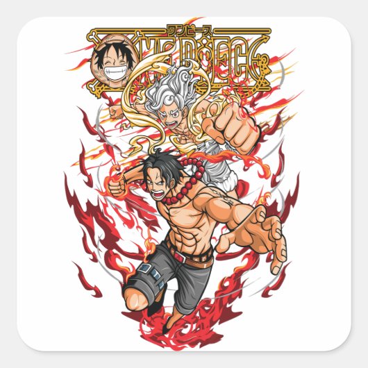 Mnagá One Piece Vierkante Sticker (Voorkant)