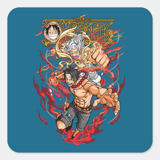 Mnagá One Piece Vierkante Sticker (Voorkant)