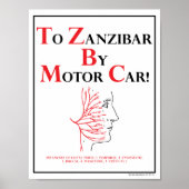 Mnemonic: naar Zanzibar met motorauto Poster (Voorkant)