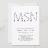 MNG afstuderen viering, florzuster paars Kaart (Voorkant)