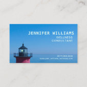 Mnimal Blue Nauset Lighthouse Coastal Visitekaartje (Voorkant)