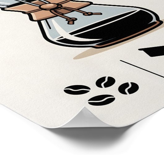 Mnimalist Chemex Brew Guide Wall Poster (Hoek)